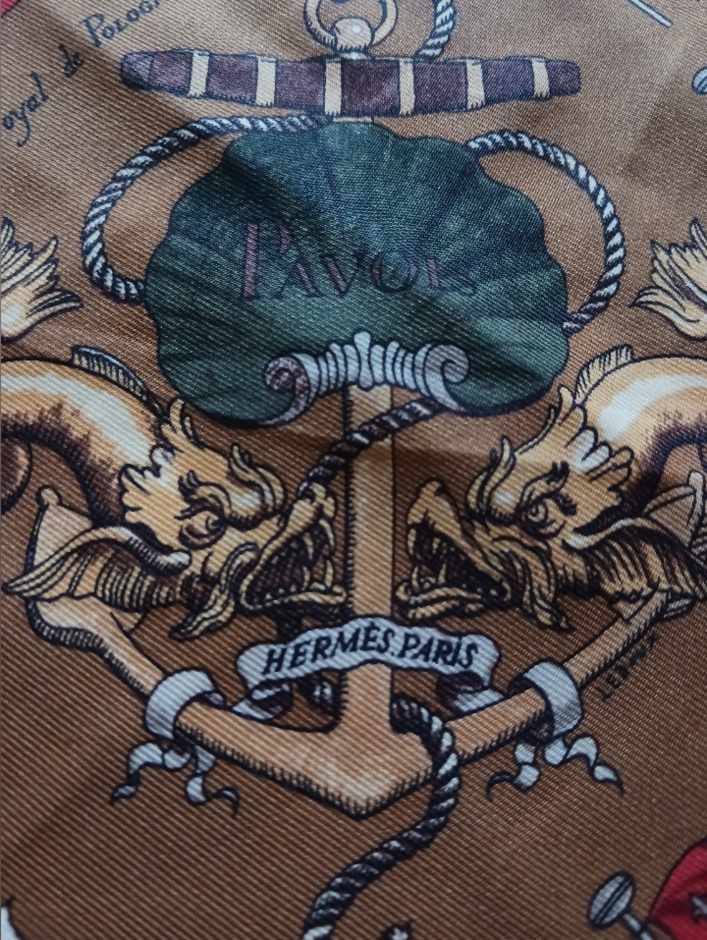 Hermes Silk Handkerchief , Silk Scarf. Vintage.+ Free Gift 2 Vintage Silk Scarf - Picture 7 of 13